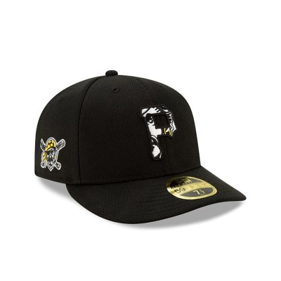 Black Pittsburgh Pirates Hat - New Era MLB 2021 Spring Training Low Profile 59FIFTY Fitted Caps USA8590746